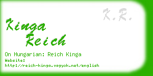 kinga reich business card